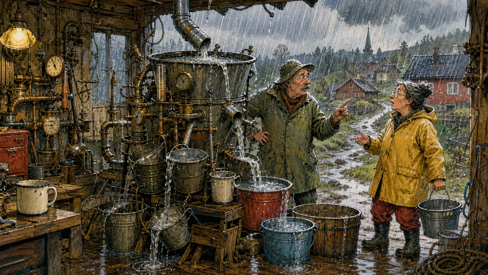 Værikon for Regn tir 04.08, 15–22°
